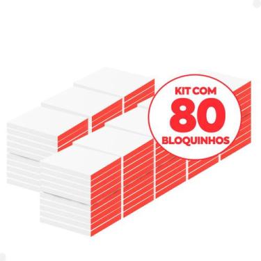 Imagem de 80 Bloquinhos c/100 FLs 7x10cm Anotações Comanda Rascunho - Marca