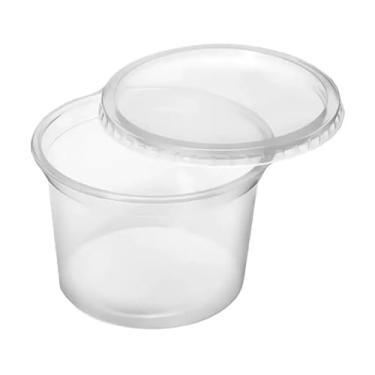 Imagem de Pote Redondo 250ml com Tampa - Freezer e Micro-ondas - (Ideal Para Bolo no Pote, Sobremesa e Caldo) (96)