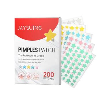Imagem de 200 Pcs Star Pimple Patch Adesivos De acne Em Forma De Estrela , Cinco