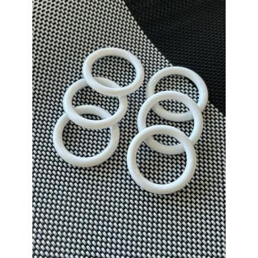 Imagem de Kit Argolas Branca Porta Guardanapo, Ideal para Casamento, Mesa Posta 