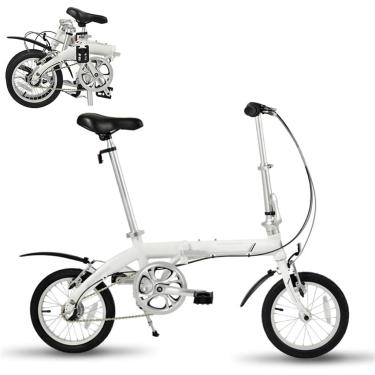 Imagem de Bicicleta Dobrável, Quadro De Alumínio Leve; Engrenagens De 3 Velocidades; Bicicleta Dobrável De 14" Para Adultos