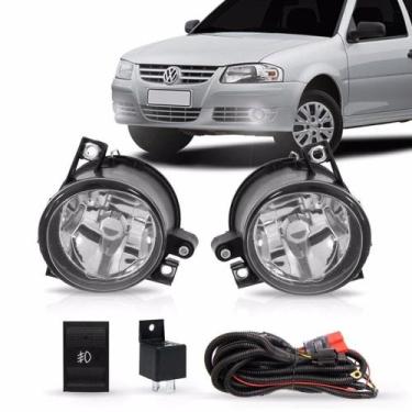 Imagem de Kit Farol de Milha Volkswagen Gol Saveiro G4 2006 a 2009 Botão Origina