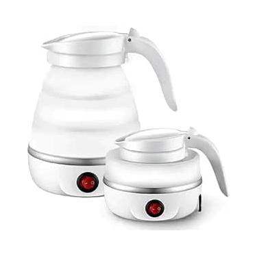 Imagem de Chaleira Elétrica Dobrável de Silicone 600ml – Portátil, Retrátil e com Desligamento Automático