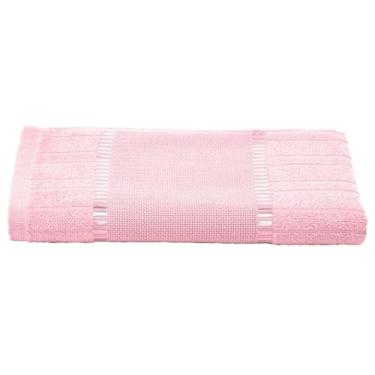 Imagem de TOALHA DE BANHÃO PARA BORDAR BELLA ETAMINE 90CM X 150CM (Rosa)
