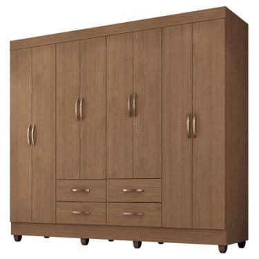 Imagem de Guarda Roupa Casal Porto 8 Portas Carvalho Oak - Móveis Leão
