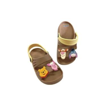 Imagem de Papete Ursinho Turminha Sandália Infantil Leve Uso Diário (Capuccino/Amarelo bb, BR, Bebê, Faixa Numérico, 21, 22)