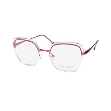 Imagem de Marius Morel 1880 Armação para óculos/óculos Red Gabi 90018c feita à mão acetato moderno, Cristal rosa/vermelho, 50-20-140