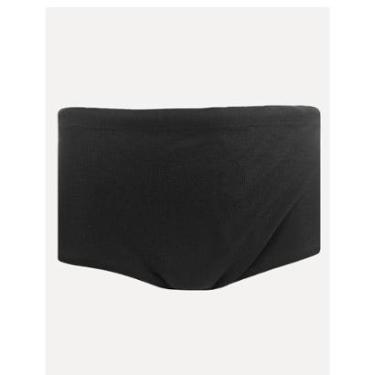 Imagem de Sunga Calvin Klein Swimwear Texture Piquet Gray Recorte Preta-Masculino