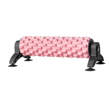 Imagem de IEUDNS Rolo de espuma para massagem corporal completa, coluna de ioga, rolo de fitness de EVA com 4 ventosas para alongamento e treinamento de equilíbrio, Rosa