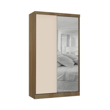 Imagem de Guarda Roupa Modulado 2 Portas de Correr Com Espelho 134cm Veneza Luciane Móveis