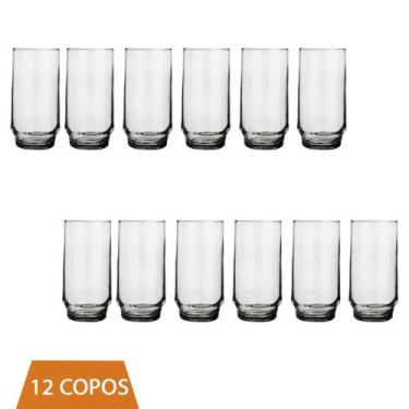 Imagem de Conjunto 12 Copos Vidro Transparente 410ml Lights Suco Nadir - NADIR F