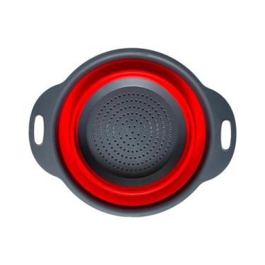 Imagem de Escorredor De Alimentos Em Silicone Retrátil Cozinha 18cm - TOP ÚTIL, 