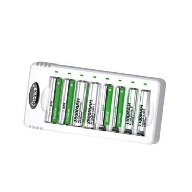Imagem de Baterias Recarregáveis + Carregador Granicell AA 2800mAh x4 e AAA 1100