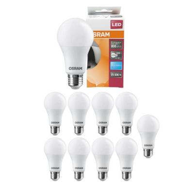 Imagem de 10 Lâmpadas Led Bulbo 6500k Luz Fria Biv 8w 806lm Ledvance Osram