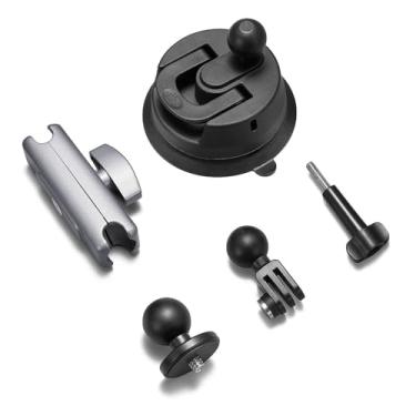 Imagem de Suporte de câmera com ventosa de liga de alumínio com braço mágico, para DJI Osmo Action, para Insta360 X3, para GoPro Hero 11/10/9, com adaptador de rosca padrão de 1/10.2 cm-20, suporte de cabeça