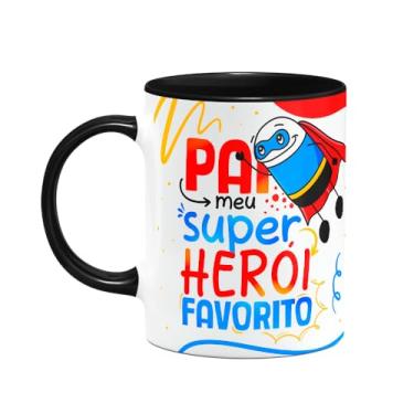 Imagem de JPS INFO, Caneca Flork Pais - Meu super herói - B-black