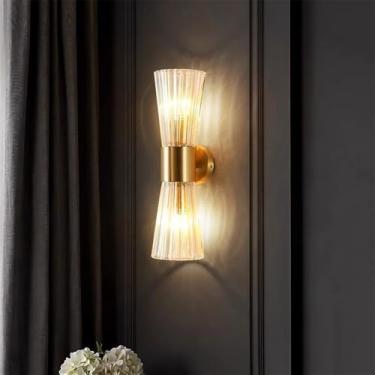 Imagem de Lâmpada De Parede LED Moderna De Cristal Luxo - Decoração De Arte Fashion Para Sala De Estar, Quarto, Villa, Hotel, Escadaria E Corredor (Estilo 7 I D12H41CM)