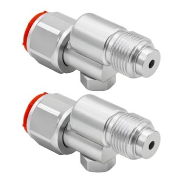 Imagem de 235486 Junta giratória de pistola de pintura sem ar com rosca de 7/8 polegadas compatível com rotação de 180 graus (2 peças)