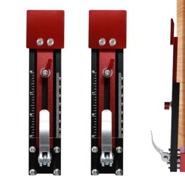 Imagem de LCZNXJJY Ferramenta de instalação de revestimento de 2 peças, kit de montagem de tapume ajustável 10-15 mm medidor de montagem de revestimento de liga de alumínio métrico e imperial, kit de montagem