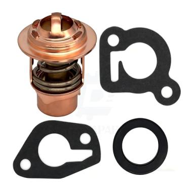Imagem de DELEYAPARS Kit de termostato e junta 4586A3 compatível com motores de popa Mercury Marine 6-25 HP (6,8,9,9,15,20,25 HP). Substitui 75692A10,75692A11,75692A9, para Sierra 18-43052 (50°). C/50°C)
