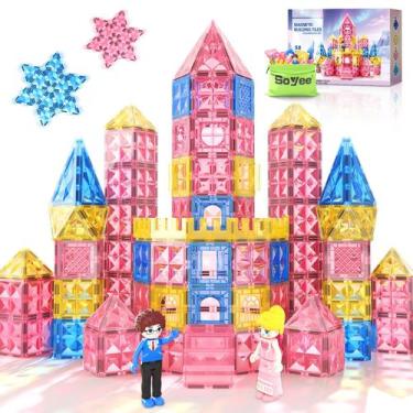 Imagem de Blocos de construção magnéticos Soyee Diamond Princess Castle Kids
