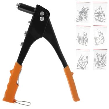 Imagem de Pistola de rebite de 24 cm, kit profissional de pistola de rebite pop com 120 rebites, ferramenta prática de rebite, kit de rebite versátil, rebitador manual para automotivo, ferroviário, móveis