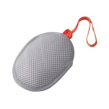 Imagem de YWJLQH Saco de sabonete de malha, bolsa de sabonete para banho, versátil, secagem rápida, compacto, presente de férias, bolsa de malha para acampamento, Cinza