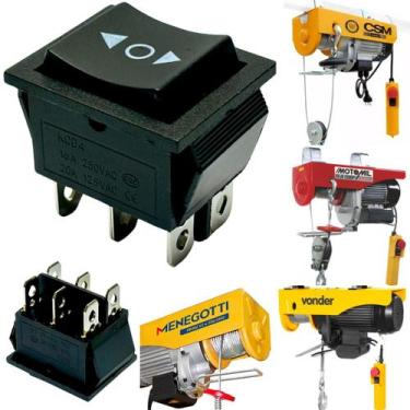 Imagem de Interruptor Talha E Guincho Eletrico Botao Sobe Desce Cor Preto CFKW, 