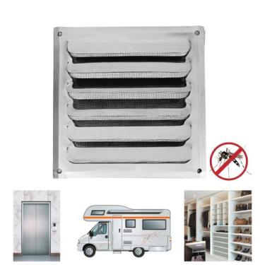 Imagem de Grade de Ventilação Inox Polido 35cm x 35cm Anti Dengue Motorhome Clos