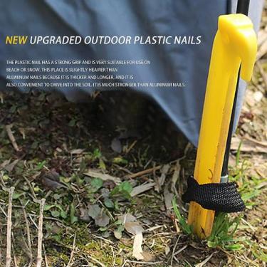 Imagem de Tenda de plástico Pegs Pregos Terra de Areia Estacas Ao Ar Livre Campi