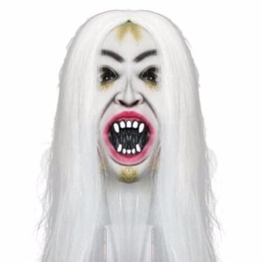 Imagem de Halloween Funny Bald Big Head Set Horror Ghost Funny Props Máscara de 