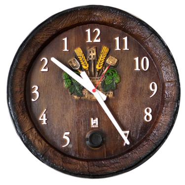 Imagem de Relógio Barril decorativo de parede - Anti-horário