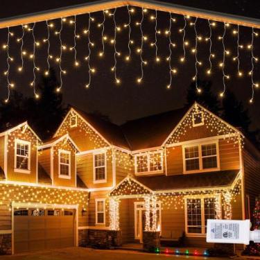 Imagem de Luzes de gelo de Natal Lomotech 9.75m 8 modos, temporizador IP44