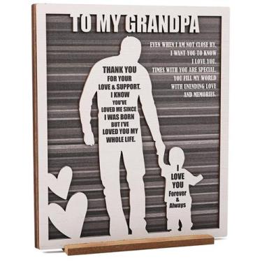 Imagem de Cartel Decorativo ARTINAEL Rústico para Abuelo y Nieto - Regalo