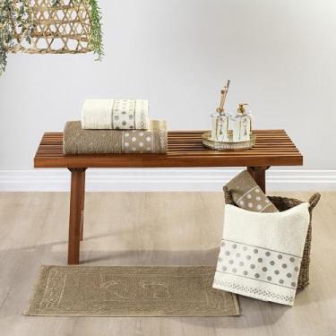 Imagem de Jogo de Toalha Banho 5 Peças 100% Algodão Petit Poá - Linda Casa, Fend