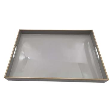 Imagem de Bandeja em Plástico L45Xp30Xa4Cm Cinza L Hermitage - Full Fit