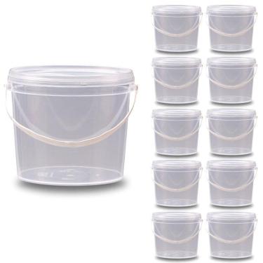 Imagem de Balde Para Candida 2.2L Alça Plástica - Kit 10 Pçs