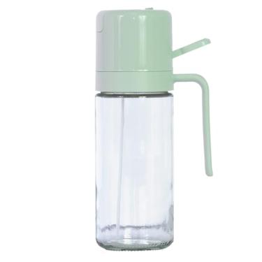 Imagem de Glad Dispensador de óleo 2 em 1, 550 ml - Pulverizador de azeite de oliva para cozinhar, servir molho de salada e grelhar - Gadget de cozinha com garrafa de vidro recarregável, alça e opções de névoa
