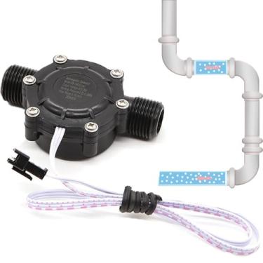 Imagem de Gerador De Turbina HidráUlica, Gerador De Turbina Para Bomba De áGua De 12v Dc Para TubulaçõEs De 4 Pontos, TubulaçõEs DoméSticas.