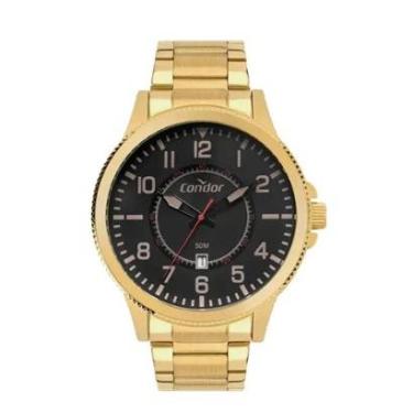 Imagem de Relógio Masculino Condor Dourado Fundo Preto CO2115MXU/4P-Masculino