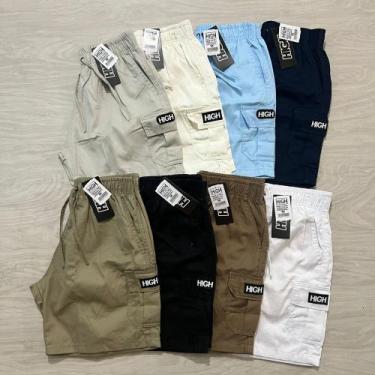 Imagem de kit 3 BERMUDA CARGO MASCULINA SARJA COM ELASTANO - Js, Cores sortidas,