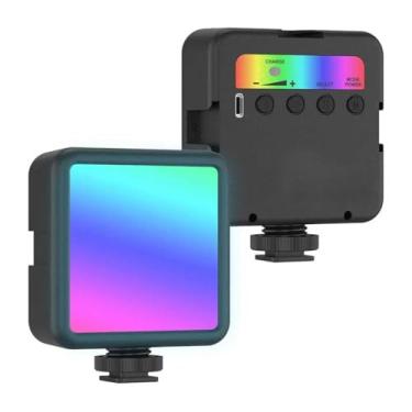 Imagem de BEMMY RGB COB Luz de Vídeo 1800mAh, Iluminação para Videoconferência para Trabalho Remoto, Ensino à Distância, Autotransmissão e Transmissão ao vivo, Videoconferência em Computador e Laptop