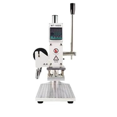 Imagem de Máquina de estampagem a quente em relevo WT-90DS pequeno manual digital multifuncional logotipo couro marca máquina de couro logotipo personalizado impressora térmica (cor: 8x10 sem furo