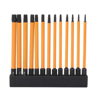 Imagem de KUIDAMOS Conjunto de Bits de Chave de Fenda Estrela Durável Magnético 13 Peças T5-T40 1/4 Polegada Haste Sextavada S2 Liga de Aço para Montagem de Móveis, Automotivo, Garagem