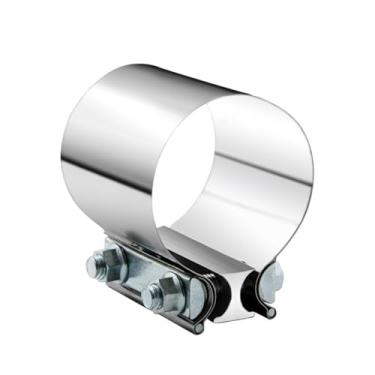 Imagem de Braçadeira de exaustão de 7 cm 2,75 polegadas Acoplador de manga de braçadeira de junta de extremidade de aço inoxidável para tubos de escape, silenciadores e conversores catalíticos (1 peça)