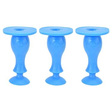 Imagem de GLOGLOW Rolha de Porta da Arruela, Borracha Macia, Suporte de Porta da Arruela de Carga Frontal de 3 Peças, Ideal para Uso Familiar e Evita o Fechamento Componentes de Eletrodomésticos (Azul)