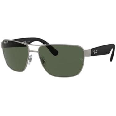 Imagem de Óculos de Sol Ray-Ban Polarizado 0RB3745L 041/9A Tam 63 / Chumbo Escovado - Lentes Verde