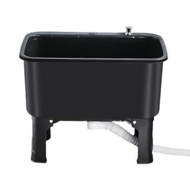 Imagem de Cubo para esfregona utilitário, lava-louças de chão, lava-louças independente para interiores e exteriores, lava-louças comercial para esfregona com lavatório profundo, lavatório de serviço de