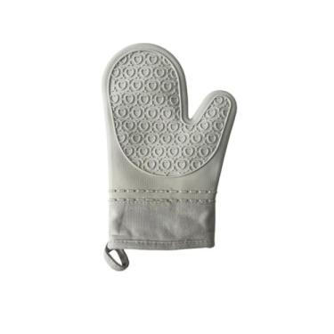 Imagem de Luvas de Cozinha para Forno, Com Revestimento de Silicone, Adequadas para Uso em Fornos e FogõEs(2peças Cinza)