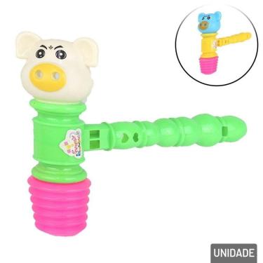Imagem de Martelo de Plástico Baby 24cm com Chocalho Color - Tudo em Caixa